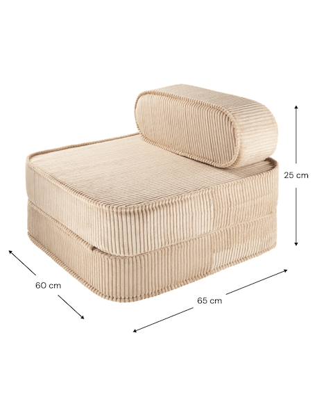 Fauteuil pliant enfant - pouf convertible en velours côtelé Blueberry blue+Brown sugar+Marshmallow+Peppermint green+Pink mousse+Toffee 10 - vertbaudet enfant 