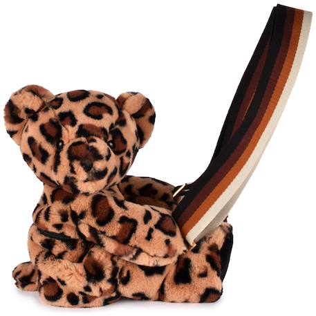 Sac bandoulière peluche Gris+Marron+Noir 7 - vertbaudet enfant 