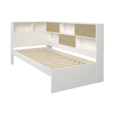 Lit à rangements pin massif   ambre Blanc bois 2 - vertbaudet enfant 