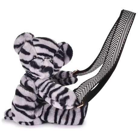 Sac bandoulière peluche Gris+Marron+Noir 1 - vertbaudet enfant 