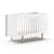 Lit bébé sommier réglable pin massif et imitation bois  darius Blanc bois 2 - vertbaudet enfant 