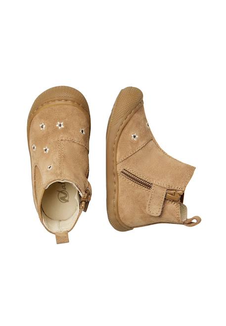 Chaussures premiers pas premier pas en suède sally embr.daisies Beige-cognac- 4 - vertbaudet enfant 
