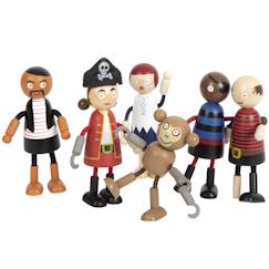 Jouet-Poupées souples pirates