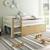 Lit surélevé avec tiroirs pin massif   colette Blanc bois 1 - vertbaudet enfant 