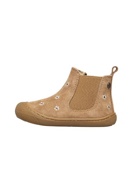 Chaussures premiers pas premier pas en suède sally embr.daisies Beige-cognac- 3 - vertbaudet enfant 