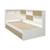 Lit à rangements et tiroir gigogne pin massif   ambre Blanc bois 3 - vertbaudet enfant 