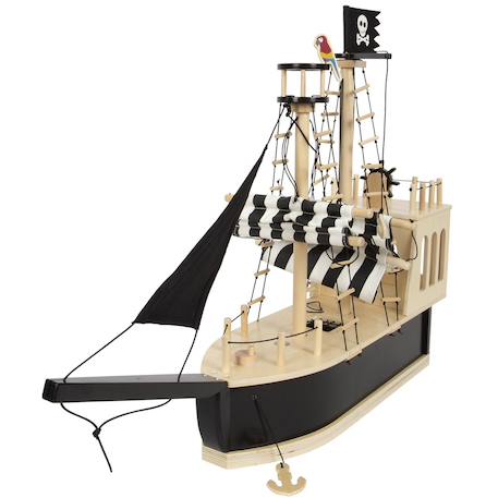 Bateau pirate en bois Noir 4 - vertbaudet enfant 