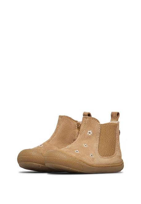 Chaussures premiers pas premier pas en suède sally embr.daisies Beige-cognac- 5 - vertbaudet enfant 