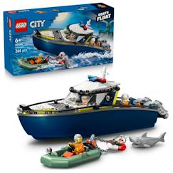 Jouet-Jeux d'imagination-Jeux de construction-Lego city - la course-poursuite en bateau de police - 60456