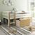 Lit surélevé avec tiroirs pin massif   colette Blanc bois 2 - vertbaudet enfant 