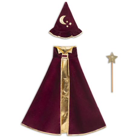 Kit déguisement magicien Bordeaux, doré 1 - vertbaudet enfant 