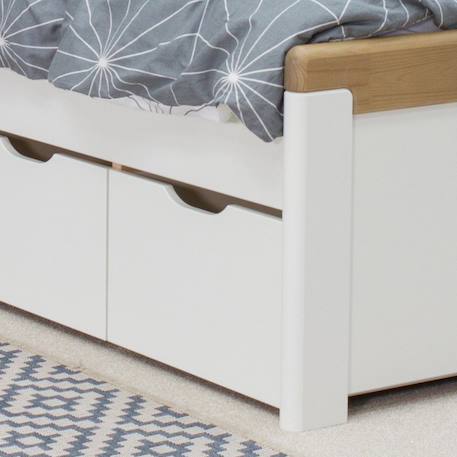 Lit avec tiroirs pin massif  arthur Blanc bois 4 - vertbaudet enfant 