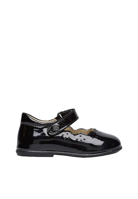Ballerines en cuir verni olya Noir-+Rouge- 1 - vertbaudet enfant 