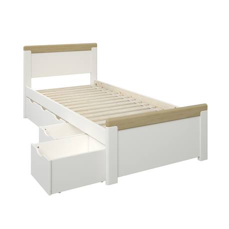 Lit avec tiroirs pin massif  arthur Blanc bois 6 - vertbaudet enfant 