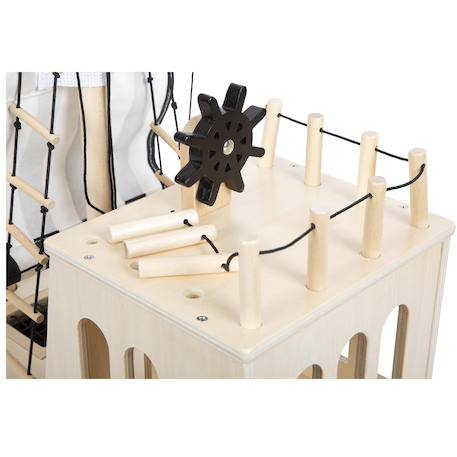 Bateau pirate en bois Noir 2 - vertbaudet enfant 