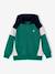 Sweat zippé garçon capuche coloblock bleu moyen+ocre+vert 8 - vertbaudet enfant 