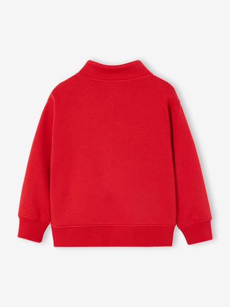 Sweat zippé garçon col camionneur marine+rouge 5 - vertbaudet enfant 