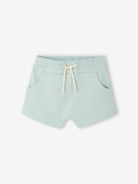 Bermuda bébé garçon en molleton bleu grisé+caramel+marine grisé 1 - vertbaudet enfant 