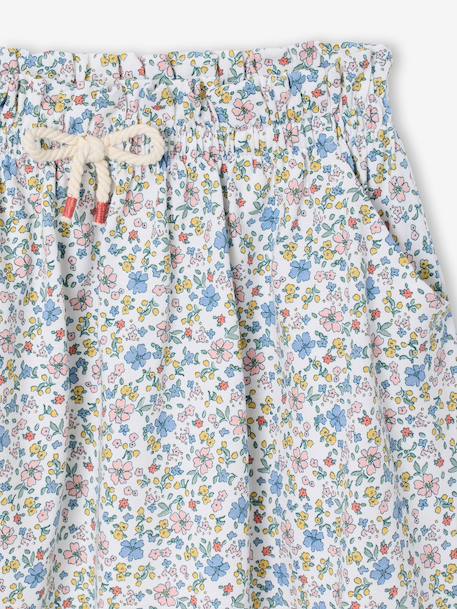 Jupe tournante imprimée fille beige+blanc imprimé+bleu chambray+rose pâle 6 - vertbaudet enfant 