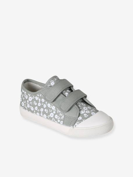 Baskets fille à scratchs rose imprimé+vert sauge 6 - vertbaudet enfant 