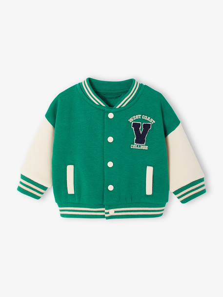 Blouson teddy bébé en molleton vert 2 - vertbaudet enfant 