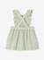 Robe bébé en gaze de coton bretelles à volants vert d'eau+vieux rose 2 - vertbaudet enfant 