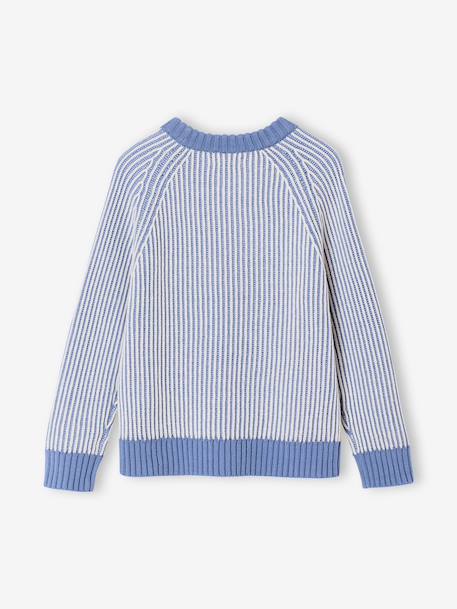 Pull garçon en maille bleu 2 - vertbaudet enfant 