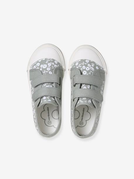 Baskets fille à scratchs rose imprimé+vert sauge 9 - vertbaudet enfant 