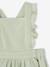 Robe bébé en gaze de coton bretelles à volants vert d'eau+vieux rose 3 - vertbaudet enfant 
