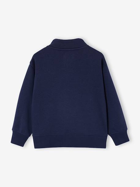 Sweat zippé garçon col camionneur marine+rouge 2 - vertbaudet enfant 