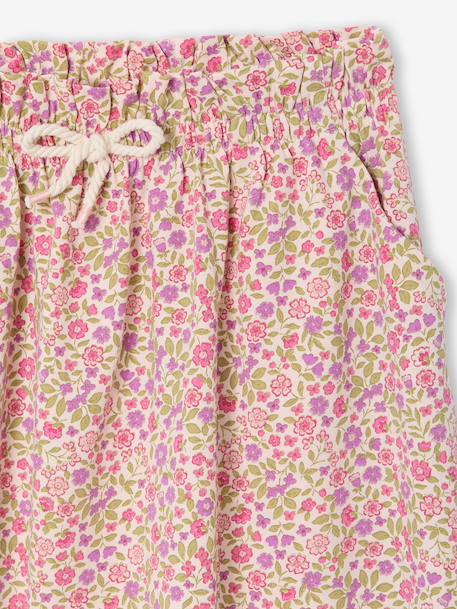 Jupe tournante imprimée fille beige+blanc imprimé+bleu chambray+rose pâle 12 - vertbaudet enfant 