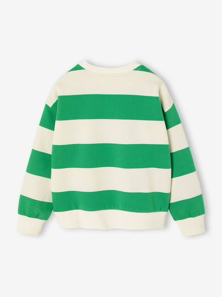 Sweat garçon rayé motif placé pistache+rayé jaune 4 - vertbaudet enfant 