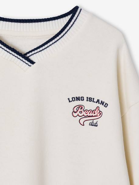 Sweat garçon col V écru 4 - vertbaudet enfant 