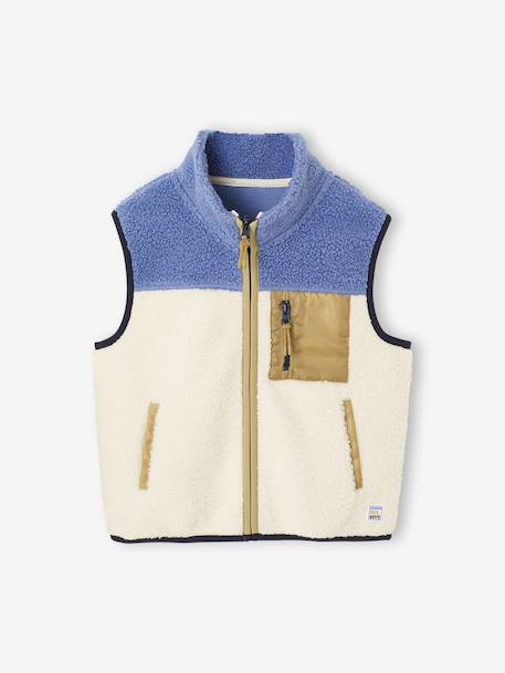 Gilet garçon sans manches en sherpa multicolore 2 - vertbaudet enfant 
