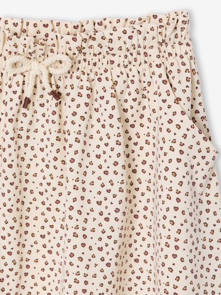 Jupe tournante imprimée fille beige+blanc imprimé+bleu chambray+rose pâle 3 - vertbaudet enfant 