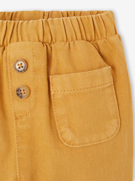 Pantalon bébé taille élastiquée caramel+vanille 3 - vertbaudet enfant 