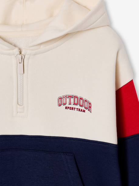 Sweat capuche garçon colorblock rouge 4 - vertbaudet enfant 