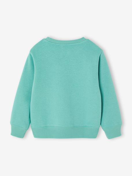 Sweat garçon fantaisie blanc chiné+bleu pâle+ocre+vert 11 - vertbaudet enfant 