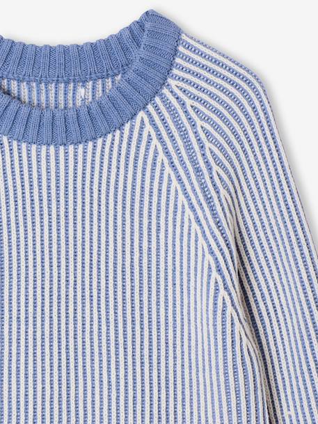 Pull garçon en maille bleu 3 - vertbaudet enfant 