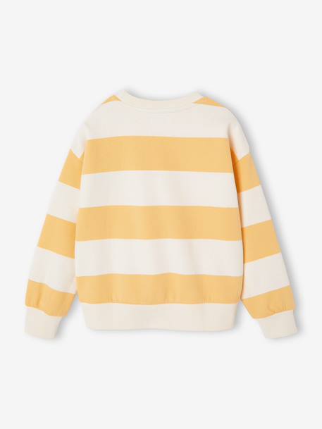 Sweat garçon rayé motif placé pistache+rayé jaune 9 - vertbaudet enfant 
