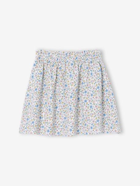 Jupe tournante imprimée fille beige+blanc imprimé+bleu chambray+rose pâle 5 - vertbaudet enfant 