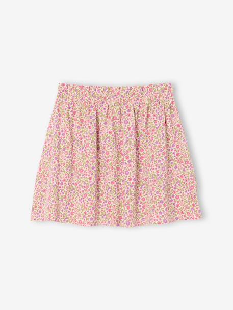 Jupe tournante imprimée fille beige+blanc imprimé+bleu chambray+rose pâle 11 - vertbaudet enfant 