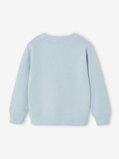 Sweat garçon fantaisie blanc chiné+bleu pâle+ocre+vert 5 - vertbaudet enfant 