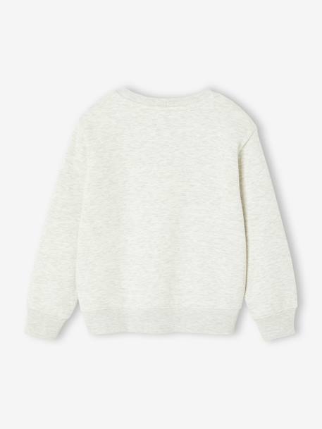 Sweat garçon fantaisie blanc chiné+bleu pâle+ocre+vert 2 - vertbaudet enfant 