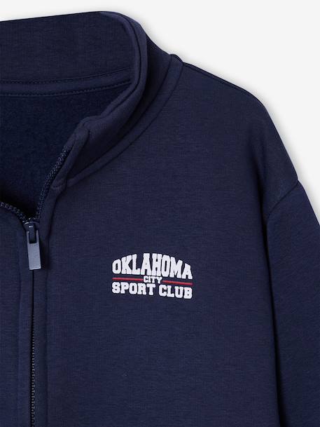 Sweat zippé garçon col camionneur marine+rouge 3 - vertbaudet enfant 