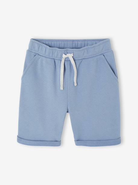 Bermuda garçon en molleton bleu chambray+kaki+marine grisé+noix de pécan 1 - vertbaudet enfant 