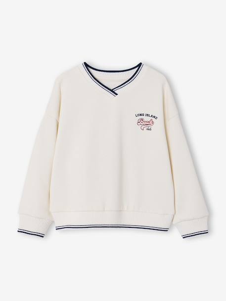 Sweat garçon col V écru 2 - vertbaudet enfant 