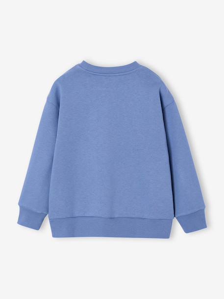 Sweat garçon col rond rayures graphiques blanc chiné+bleu grisé 8 - vertbaudet enfant 