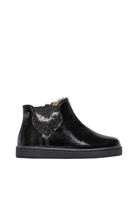 Chaussures en cuir verni glarny high 2 Bordeaux-+Noir-noir ivoire 6 - vertbaudet enfant 