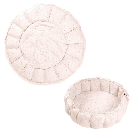 Tapis d´éveil & cocon organic-lune Blanc & bleu 1 - vertbaudet enfant 